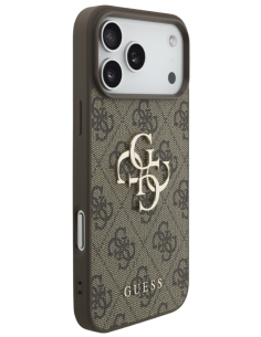 CARCASA GUESS IPHONE 17 PRO MARRON CON LOGO 2