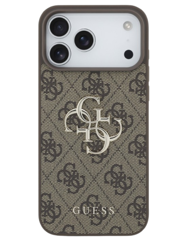 CARCASA GUESS IPHONE 17 PRO MARRON CON LOGO