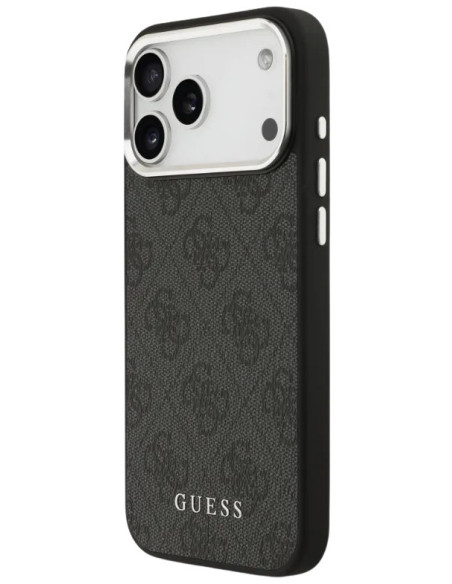 CARCASA GUESS IPHONE 17 PRO MAX NEGRA Y PLATA