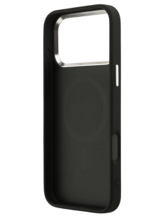 CARCASA GUESS IPHONE 17 PRO MAX NEGRA Y PLATA 2