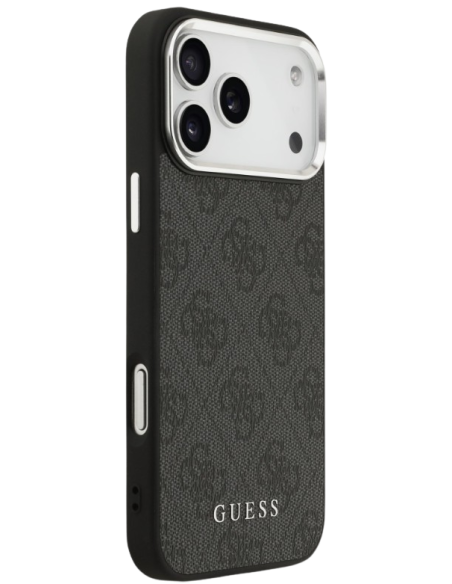 CARCASA GUESS IPHONE 17 PRO MAX NEGRA Y PLATA