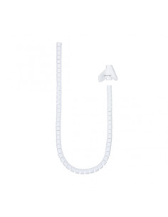 Nanocable Organizador de Cables Flexible 25 mm, Blanco, 1 m