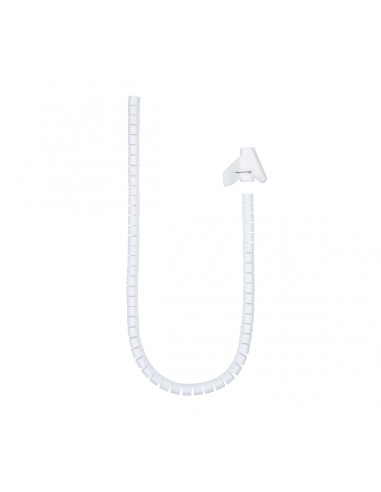 Nanocable Organizador de Cables Flexible 25 mm, Blanco, 1 m
