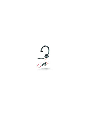 HP Poly Auriculares monoaurales Poly Blackwire 3315 con certificación