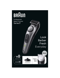 Braun BeardTrimmer 7 BT7420 Batería 40 2 cm Negro, Gris