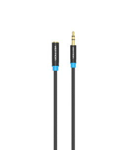 Vention Cable Estéreo VAB-B06-B100-M/ Jack 3.5 Macho - Jack 3.5 Hembra/ 1m/ Negro