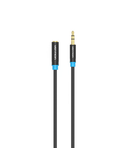 Vention Cable Estéreo VAB-B06-B100-M/ Jack 3.5 Macho - Jack 3.5 Hembra/ 1m/ Negro