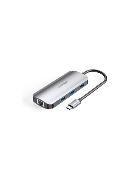 Vention Docking USB Tipo-C TOHHB/ 1xHDMI/ 3xUSB/ 1xRJ45/ 1xUSB Tipo-C PD