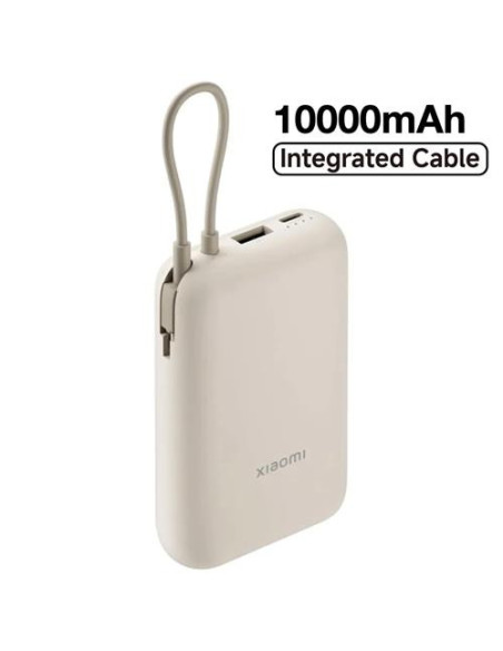 Batería Externa Xiaomi 10.000mAh con Cable Integrado.