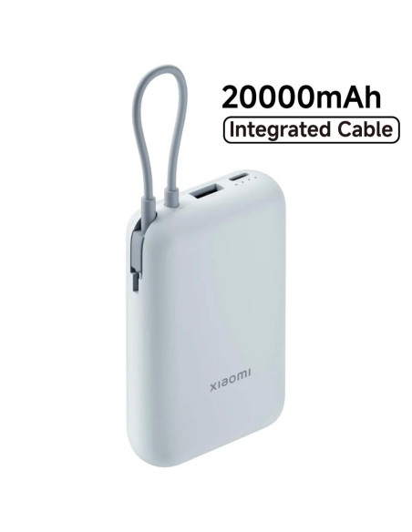 POWERBANK BATERIA EXTERNA 20.000MAH XIAOMI CON CABLE TIPO C INTEGRADO 33W AZUL