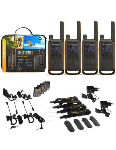 Motorola Talkabout T82 Extreme Quad Pack two-way radios 16 canales