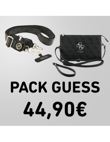 PACK GUESS NEGRO BANDOLERA + COLGANTE