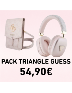 PACK TRIANGLE GUESS AURICULARES + BANDOLERA ROSA