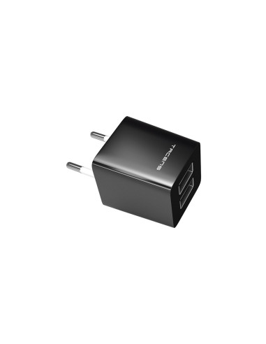 CARGADOR TACENS ANIMA DUAL USB 2 2.1A NEGRO AUSB1