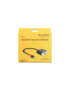 ADAPTADOR USB3.0 A M - HDMI A H 0.20MT DELOCK NEGRO 62736 2