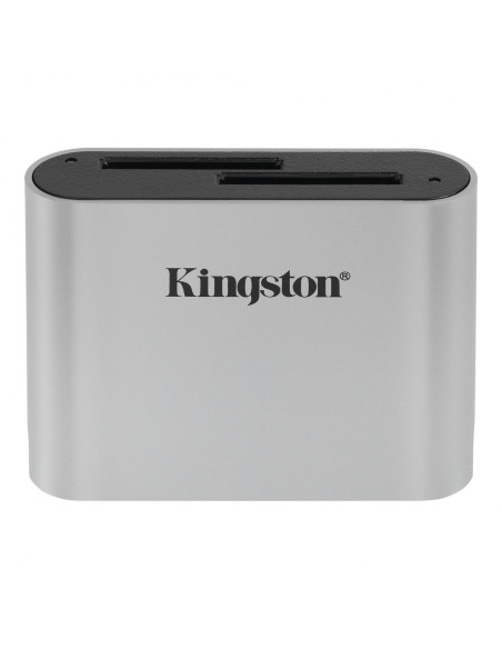 Kingston Technology Workflow SD Reader lector de tarjeta USB 3.2 Gen 1 (3.1 Gen 1) Negro, Plata