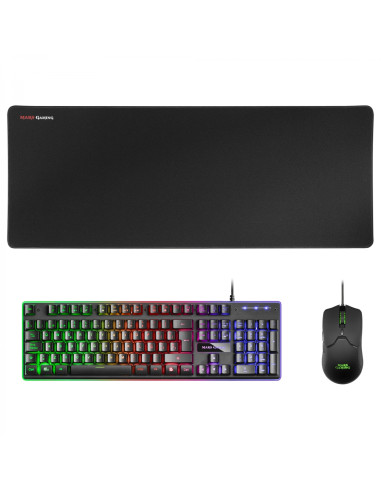 Mars Gaming MCPXBES Combo Teclado+Raton+Alfombrilla negro