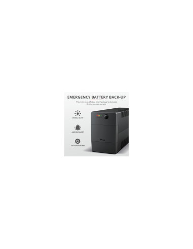 Trust Paxxon sistema de alimentación ininterrumpida (UPS) 0,8 kVA 480