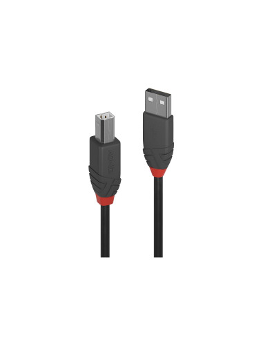 Lindy 36671 cable USB USB 2.0 0,5 m USB A USB B 0,48 Gbit/s Negro,