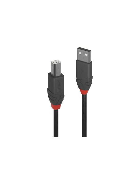 Lindy 36671 cable USB USB 2.0 0,5 m USB A USB B 0,48 Gbit/s Negro,