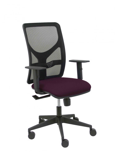 Piqueras y Crespo Silla Motilla malla negra asiento bali morado brazo regulable