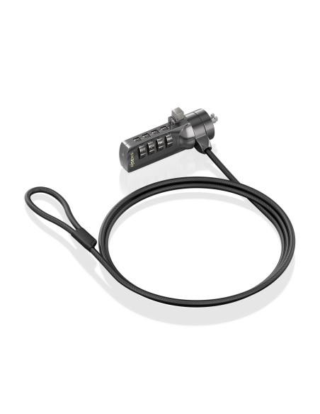 AISENS Cable de seguridad con cerradura de combinación para