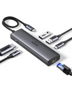 Ugreen REVODOK 6-IN-1 4K@60HZ HDMI ETH DOCK Acoplamiento Base Gris
