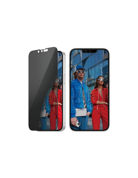 PanzerGlass ® Privacy Screen Protector iPhone 16e | 14 | 13 | 13 Pro | Ultra-Wide Fit w. Aligner Protector de pantalla Apple 1 p