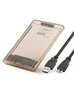 Ewent EW7069 caja para disco duro externo Caja externa para unidad de estado sólido (SSD) Transparente 2.5"