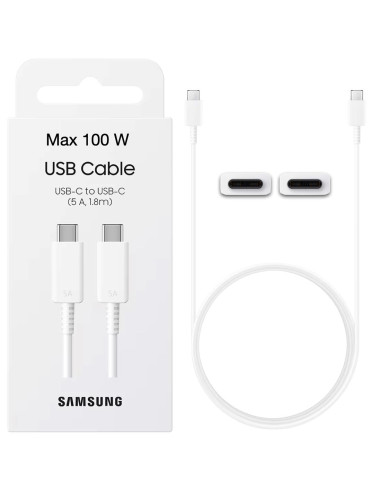 Samsung Cable USB-C a USB-C 5A 1.8 Metros Blanco (EP-DX510JWE)