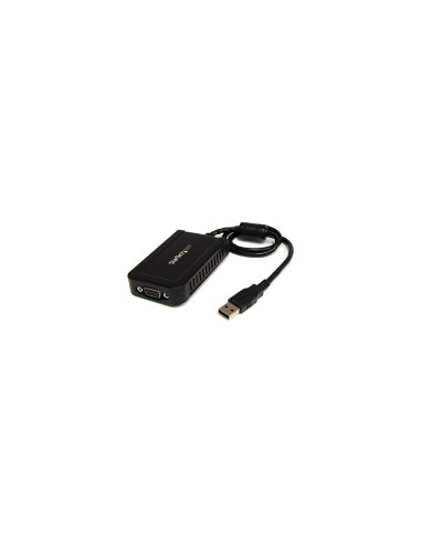 StarTech.com Adaptador de VÍ­deo Externo USB a VGA - Tarjeta Gráfica Externa Cable - 1920x1200 negro