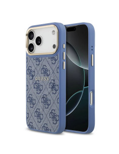 CARCASA GUESS IPHONE 17 PRO MAX EN POLIPIEL AZUL CON MAGSAFE
