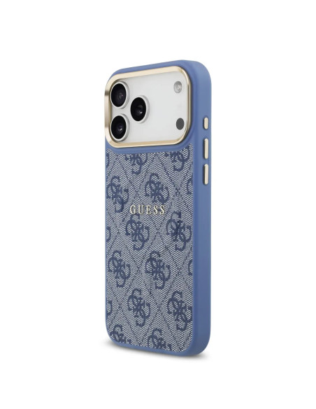 CARCASA GUESS IPHONE 17 PRO MAX EN POLIPIEL AZUL CON MAGSAFE