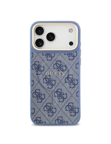 CARCASA GUESS IPHONE 17 PRO MAX EN POLIPIEL AZUL CON MAGSAFE