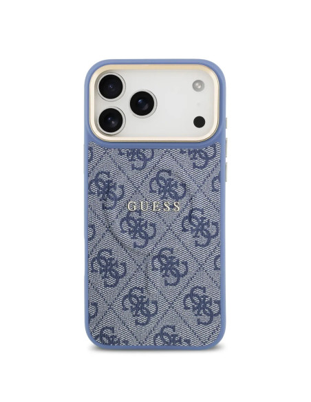 CARCASA GUESS IPHONE 17 PRO MAX EN POLIPIEL AZUL CON MAGSAFE