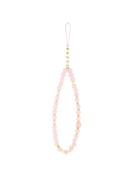 CARCASA GUESS IPHONE 17 CON CUERDA DE PERLAS ROSA