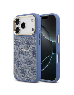 CARCASA GUESS IPHONE 17 PRO CON MAGSAFE AZUL POLIPIEL