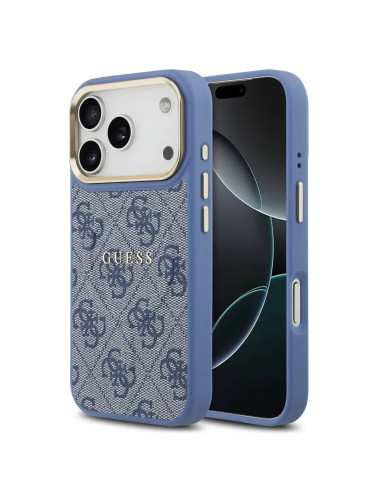 CARCASA GUESS IPHONE 17 PRO CON MAGSAFE AZUL POLIPIEL