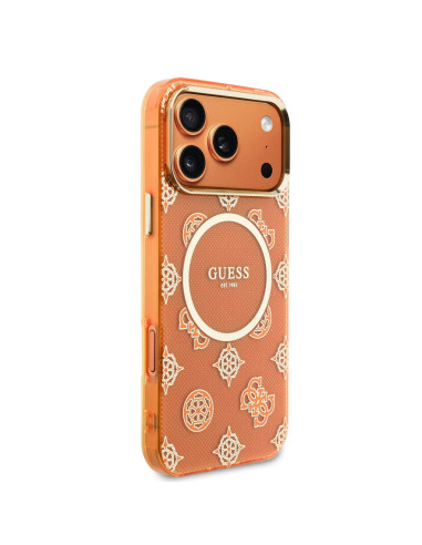 CARCASA GUESS IPHONE 17 PRO MAX CON MAGSAFE LOGOS NARANJA