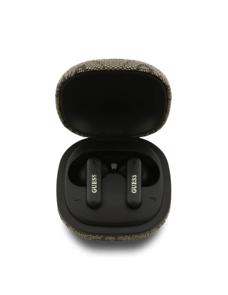 PACK BOLSO POLIPIEL MARRON CON AURICULARES TWS