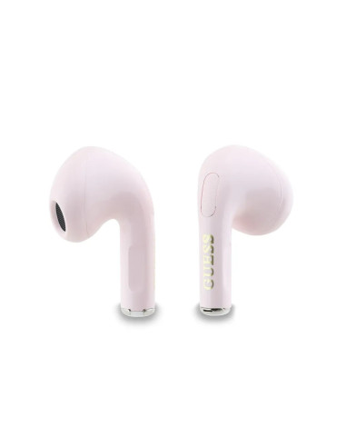 AURICULARES GUESS ROSA CON LOGO Y CHARM