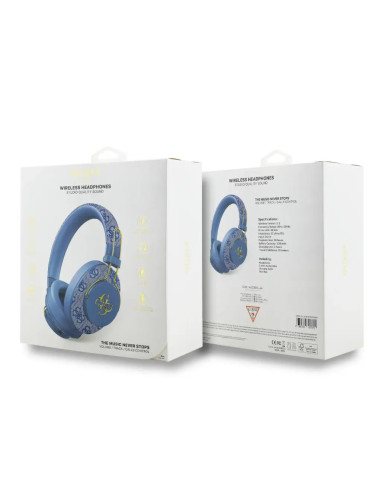 CASCOS BLUETOOTH PREMIUM CON ENC AZUL DE POLIPIEL CON LOGO