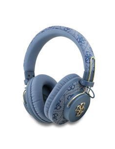 CASCOS BLUETOOTH PREMIUM CON ENC AZUL DE POLIPIEL CON LOGO