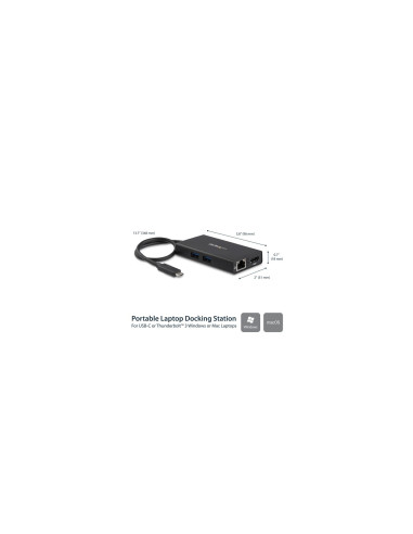 StarTech.com Adaptador Multipuertos USB-C con HDMI de 4K- 2x Puertos USB-A - PD de 60W - Negro