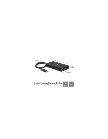 StarTech.com Adaptador Multipuertos USB-C con HDMI de 4K- 2x Puertos USB-A - PD de 60W - Negro