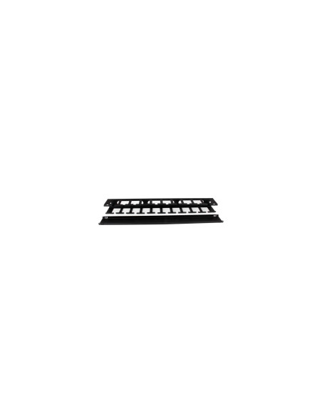 StarTech.com Panel Canaleta Horizontal de 1U con Cubierta para Gestión de Cableado en Racks y Perforaciones Laterales negro