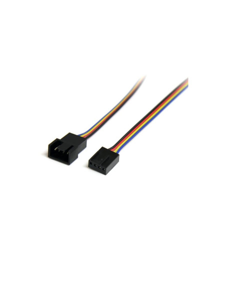 StarTech.com Cable Extensor 0,3m PWM 4 Pines Alimentación Ventilador Fan Placa Base Macho a Hembra