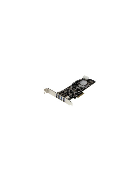 StarTech.com Adaptador Tarjeta PCI Express PCI-E 4 Puertos USB 3.0 UASP Bus Doble con Alimentación Molex SATA