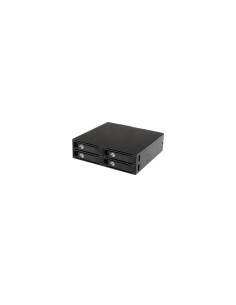 StarTech.com Backplane Rack Móvil 5.25 Pulgadas a 4 Unidades 2.5 SATA/SAS - Negro