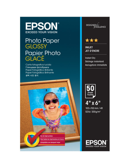 PAPEL EPSON FOTOGRAFICO GLOSSY 10X15 50 HOJAS S042547
